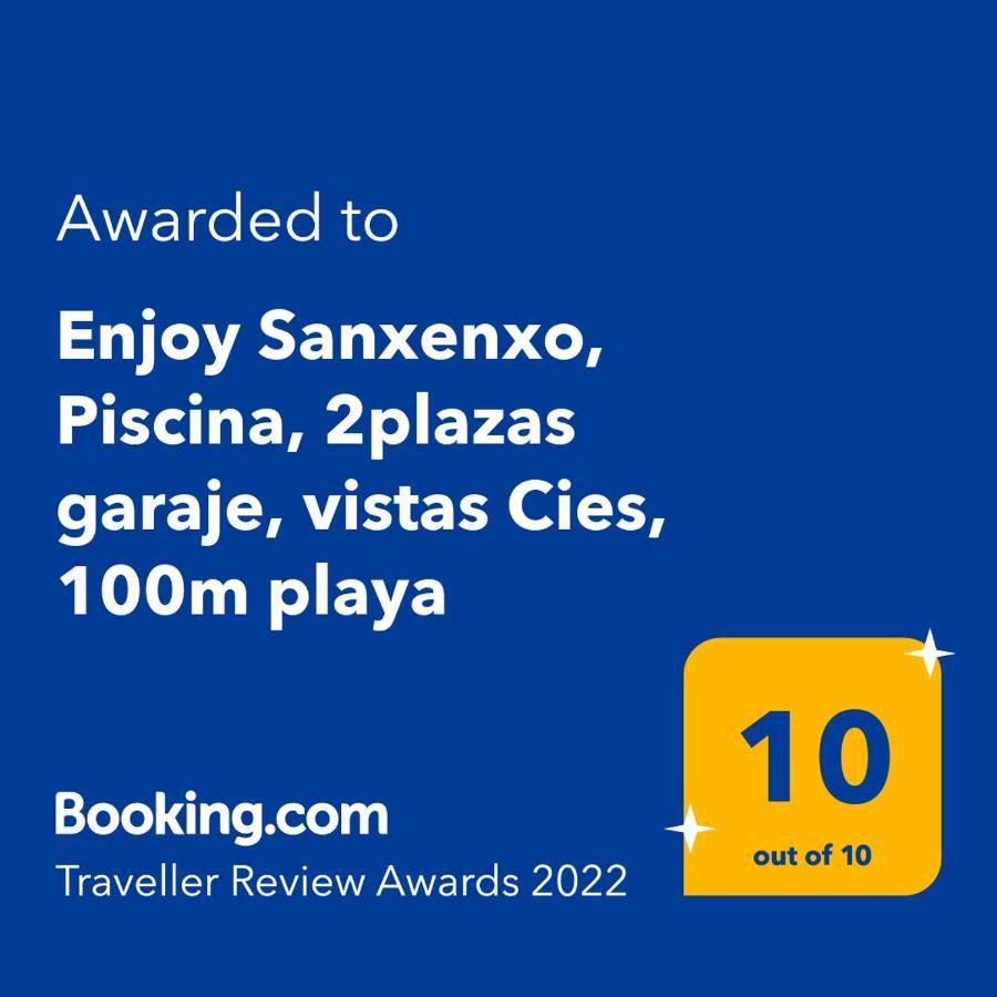 Enjoy Sanxenxo,200M Playa, Balcon Vistas Cies, Piscina & Terraza Azotea,2 Plazas Garaje, 2 Banos, Muy Luminoso, Muy Tranquilo,Muy Equipado, Centrico Apartment Екстериор снимка
